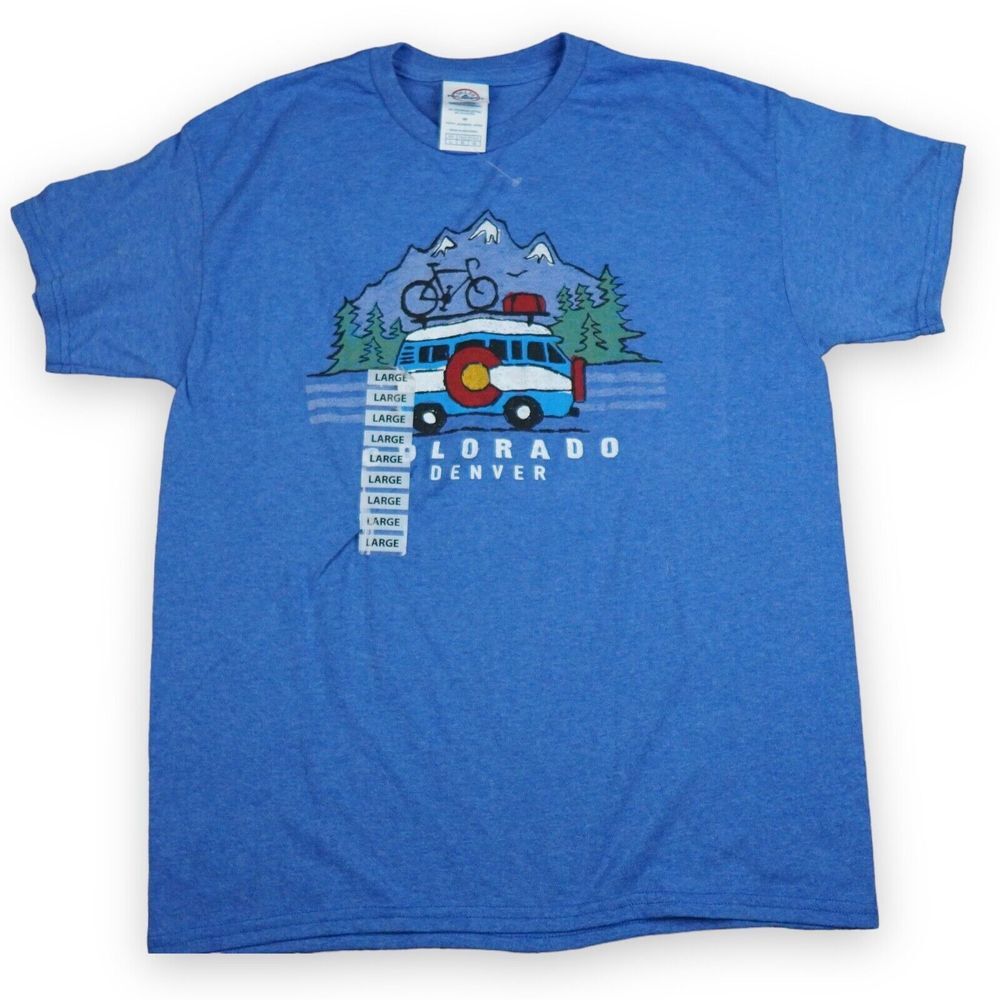 Life Is Good Shirt Youth Large BlueUnisex‎ Van Colorado Camping Delta New